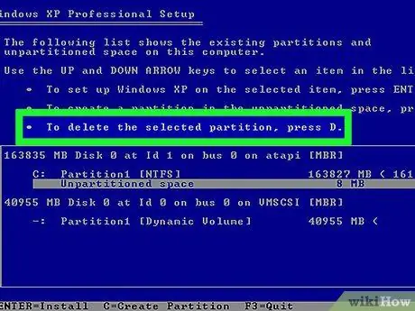 Windows XP -də işləyən bir kompüteri yenidən formatlayın Adım 10