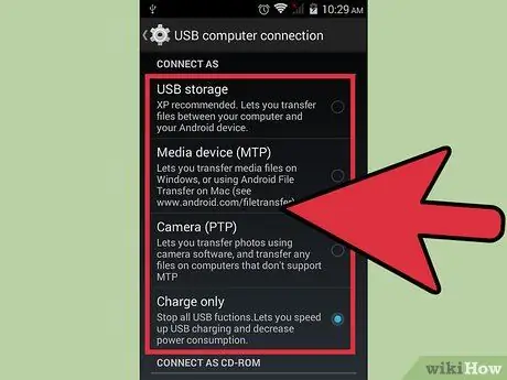 Sambungkan Android anda ke Windows 8 Langkah 3