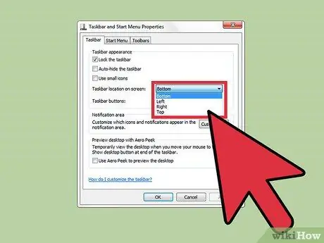 Modifier la position de la barre des tâches dans Windows 7 Étape 2