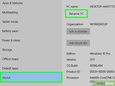 Renommez votre PC dans Windows 10 Étape 3