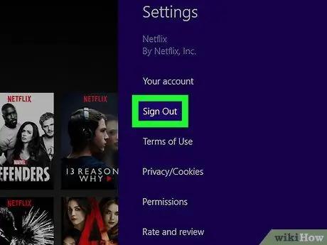 Windows 8 Adım 11'de Netflix'ten Çıkış Yapın