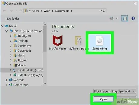 Avage arvutis või Macis Img -fail 8. samm