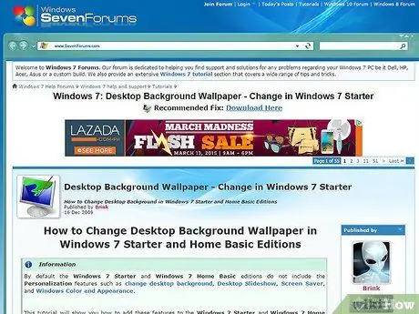 قم بتغيير خلفية سطح المكتب في Windows 7 Starter Edition الخطوة 1