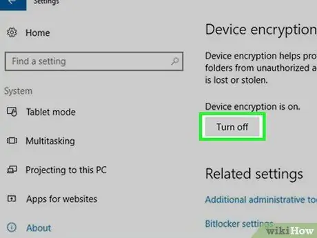 مرحله 5 BitLocker را خاموش کنید