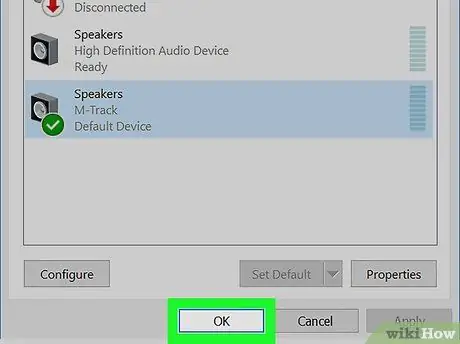 Promijenite audio izlaz u sustavu Windows 9. korak