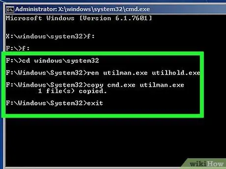 Contourner l'étape 9 du mot de passe Windows 7