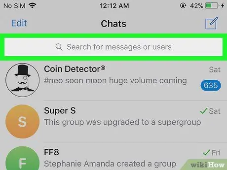 Βρείτε κανάλια Telegram σε iPhone ή iPad Βήμα 2