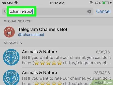 Maghanap ng Mga Telegram Channel sa iPhone o iPad Hakbang 3