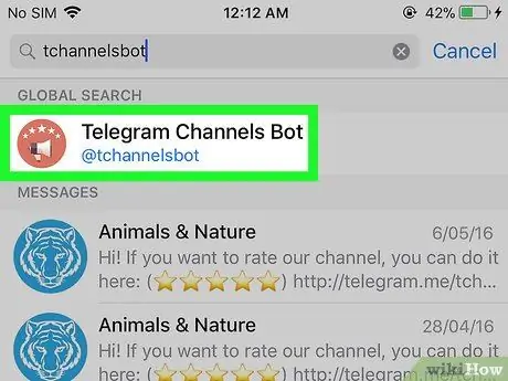 Βρείτε κανάλια Telegram σε iPhone ή iPad Βήμα 4