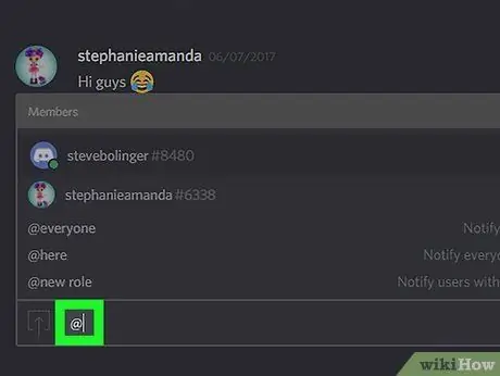 Merk mense in 'n Discord Chat op 'n rekenaar of Mac Stap 4