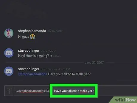 Merk personer i en Discord Chat på en PC eller Mac Trinn 6