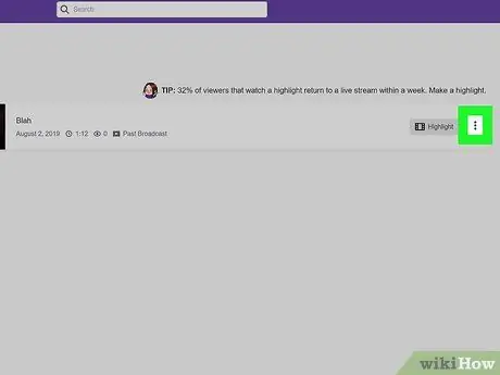 Supprimer les vidéos Twitch Étape 4