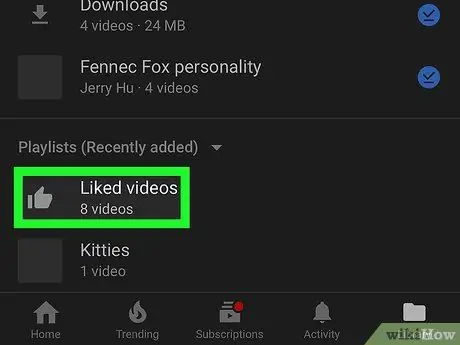 YouTube Adım 7'de Beğendiğiniz Videoları Görüntüleyin