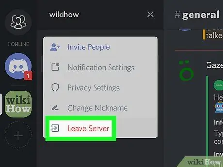 ออกจากเซิร์ฟเวอร์ Discord บนพีซีหรือ Mac ขั้นตอนที่ 4