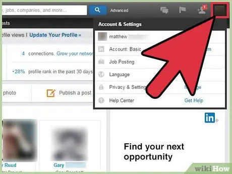 Sakrij veze na Linkedin koraku 2