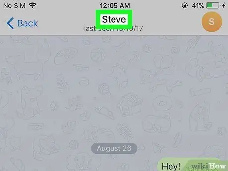 iPhone veya iPad Adım 4'te Telegram Kişilerini Kaldırın