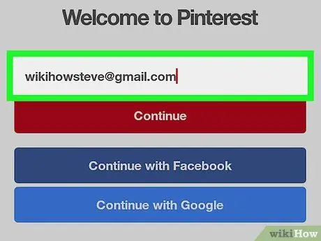 Log in to Pinterest on Android Step 2