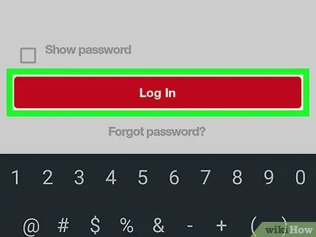 Log in to Pinterest on Android Step 5