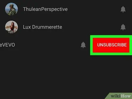 Mag-unsubscribe sa Mga Channel sa YouTube sa iPhone o iPad Hakbang 6