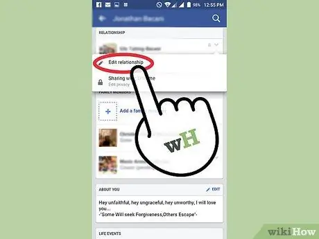 Измените свой статус отношений на Facebook Шаг 4