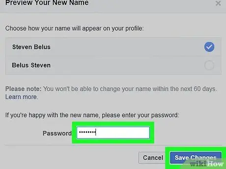 შეცვალეთ თქვენი სახელი ფეისბუქზე ნაბიჯი 19