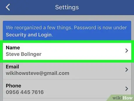 შეცვალეთ თქვენი სახელი ფეისბუქზე ნაბიჯი 6