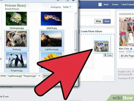 Postitage Facebookis mitu fotot. 11. samm