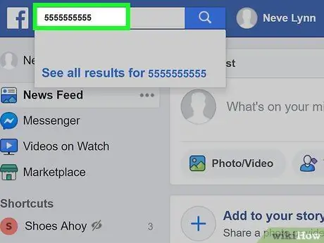 Facebook'ta Telefon Numarası Ara 3. Adım