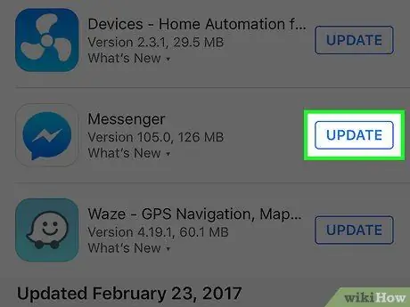 Actualizați Facebook Messenger Pasul 4