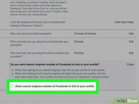 Učinite Facebook privatnim korakom 41