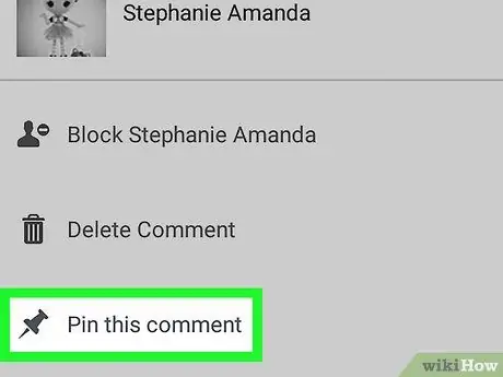 Pin Comments on Facebook Live on Android Step 5