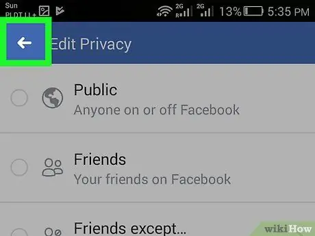 Faceți Facebook Pictures private pe Android Pasul 10