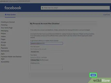 Реактивирайте акаунта си във Facebook Стъпка 16