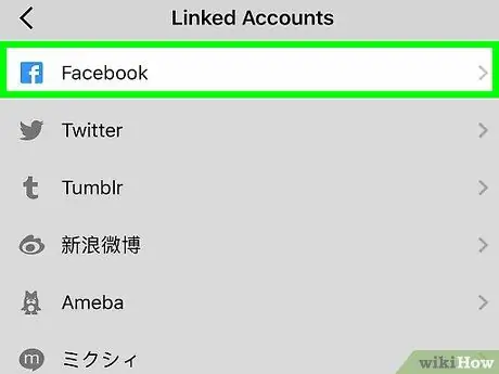 Ikonekta ang Instagram sa Facebook Hakbang 5