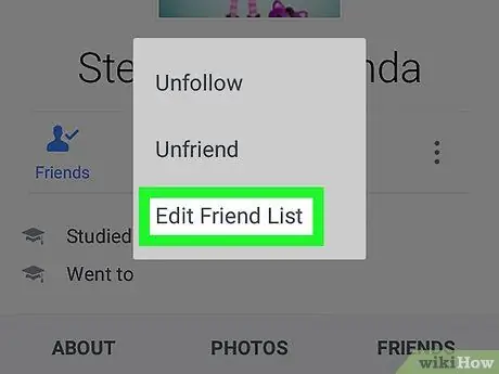 Επεξεργασία Close Friends στο Facebook στο Android Βήμα 6