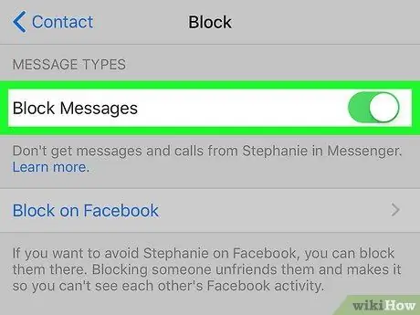 Einen Kontakt im Facebook Messenger auf dem iPhone oder iPad blockieren Schritt 5