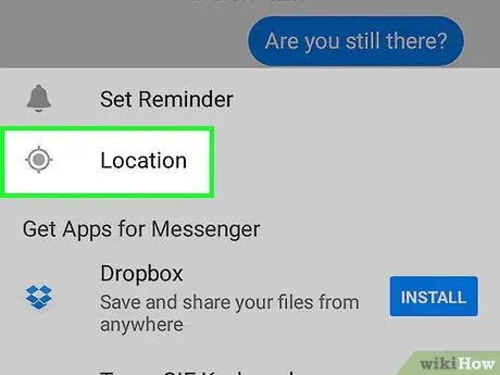 Envieu la vostra ubicació a Facebook Messenger Pas 8