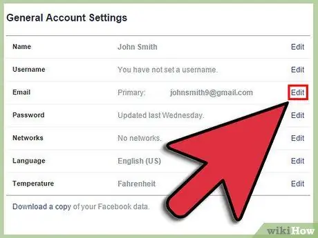 Ändern Sie Ihre Facebook-E-Mail Schritt 4