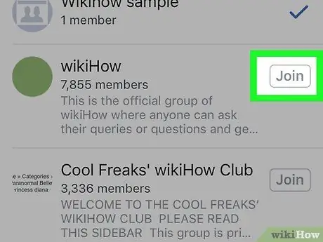 Gå med i grupper på Facebook Steg 5