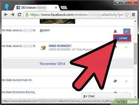 Padamkan Suka di Facebook Langkah 6