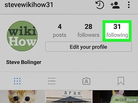 Unfollow Txhua Tus Neeg ntawm Instagram Kauj Ruam 3