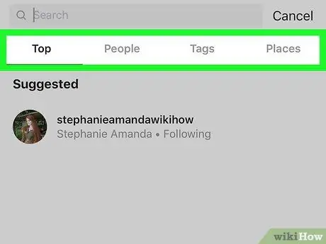 Hľadať na Instagrame Krok 4