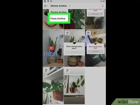 Veja as postagens arquivadas no Instagram no PC ou Mac, Etapa 16