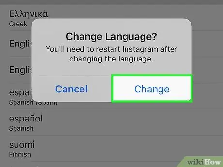 Change the Language on Instagram Step 6