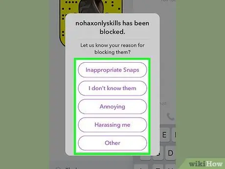 Bloker nogen på Snapchat Trin 15