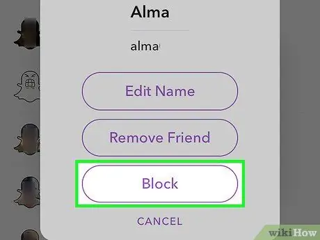 Bloķējiet kādu, izmantojot Snapchat 6. darbību