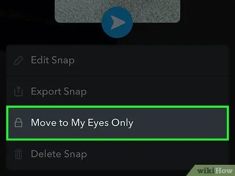 Mantenga Snapchat Memories en privado Paso 3
