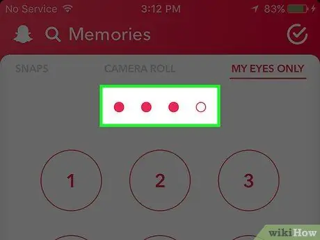 Mantener Snapchat Memories en privado Paso 6