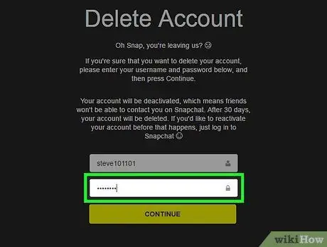 Ștergeți un cont Snapchat Pasul 20