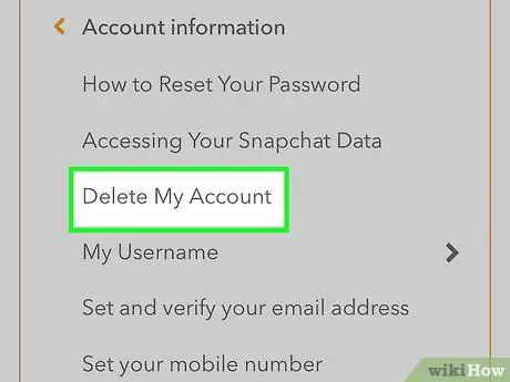 Tanggalin ang isang Snapchat Account Hakbang 7